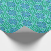 Cadeau Papier motif Aqua Blue Cross Star (Coin)