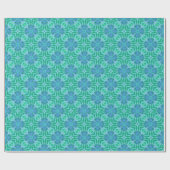 Cadeau Papier motif Aqua Blue Cross Star (Plat)