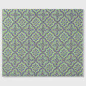 Cadeau Papier Motif baroque métallique (Plat)