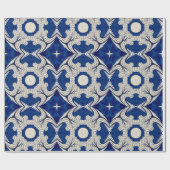 Cadeau Papier Motif bleu intense (Plat)