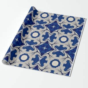Cadeau Papier Motif bleu intense