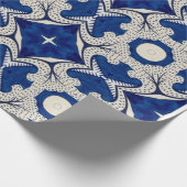Cadeau Papier Motif bleu intense (Coin)