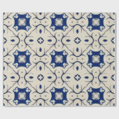 Cadeau Papier Motif bleu intense (Plat)