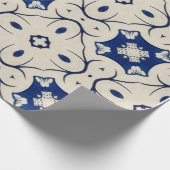 Cadeau Papier Motif bleu intense (Coin)
