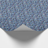 Cadeau Papier Motif bleu pointillé Abstrait (Coin)