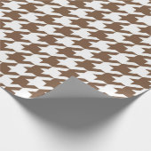 Cadeau Papier Motif Brown et blanc Houndstooth (Coin)