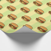 Cadeau Papier Motif Burger (Coin)