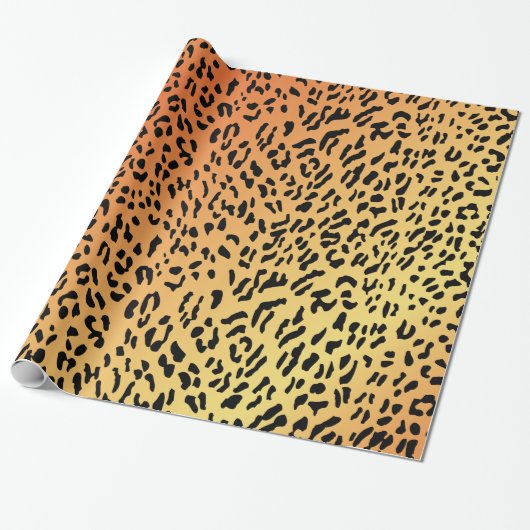 Cadeau Papier Motif Cheetah (Déroulé)