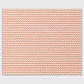 Cadeau Papier Motif Chevron blanc corail (Plat)