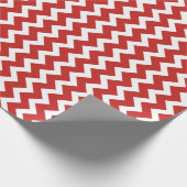Cadeau Papier motif Chevron rouge et blanc (Coin)