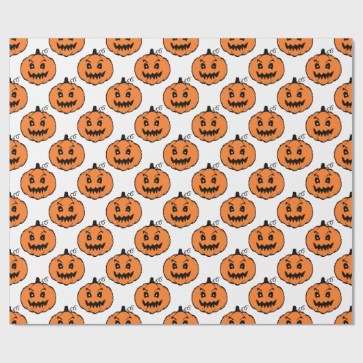 Cadeau Papier Motif Citrouille Halloween Horror (Plat)