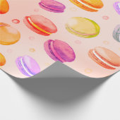 Cadeau Papier motif couleur Macarons aquarelle (Coin)