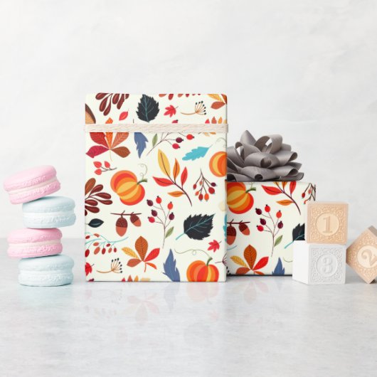 Cadeau Papier Motif d'automne (Baby Shower)