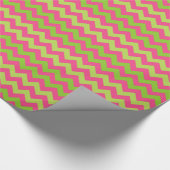 Cadeau Papier motif de chevron de pastèque vert rose (Coin)