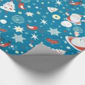 Cadeau Papier Motif de Noël à Père Noël (Coin)