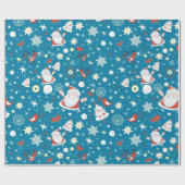 Cadeau Papier Motif de Noël à Père Noël (Plat)