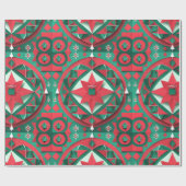Cadeau Papier Motif de Noël Designer (Plat)
