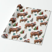 Cadeau Papier Motif de Noël occidental (Déroulé)