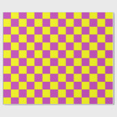 Cadeau Papier Motif de recouvrement jaune violet (Plat)