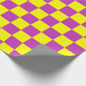 Cadeau Papier Motif de recouvrement jaune violet (Coin)