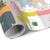 Cadeau Papier Motif d'écorce (Coin rond)