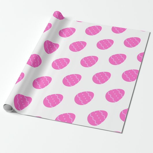 Cadeau Papier Motif d'écorce d'Oeuf de Pâques rose (Déroulé)