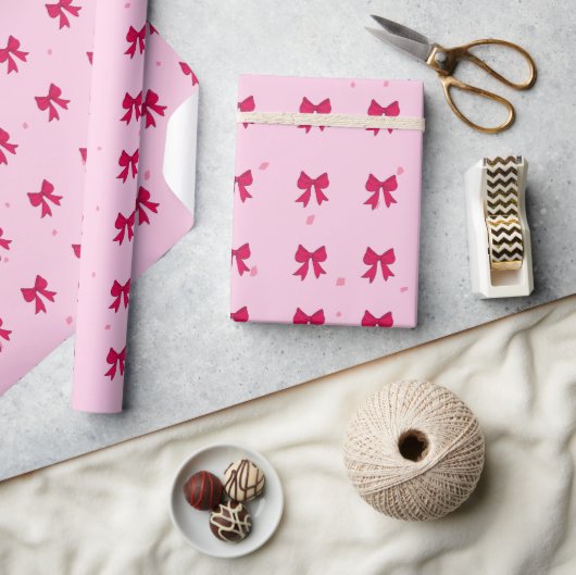 Cadeau Papier Motif d'enrobage de lignes rouges (Artisanat)