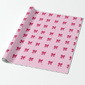 Cadeau Papier Motif d'enrobage de lignes rouges (Déroulé)