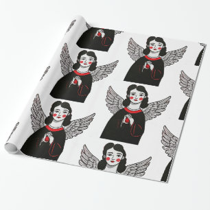 Cadeau Papier Motif design Noël Angel