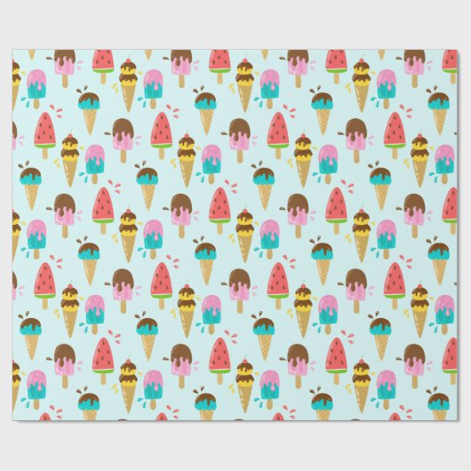 Cadeau Papier Motif d'été (Plat)