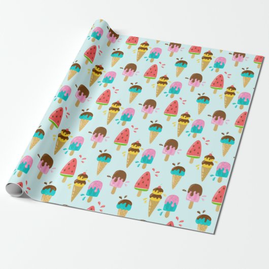 Cadeau Papier Motif d'été (Déroulé)