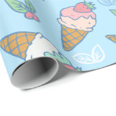 Cadeau Papier Motif d'été (Coin rond)