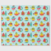 Cadeau Papier Motif d'été (Plat)