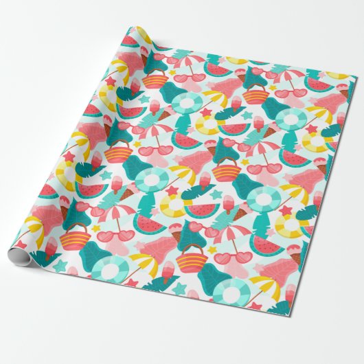 Cadeau Papier Motif d'été (Déroulé)