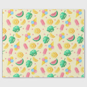 Cadeau Papier Motif d'été (Plat)