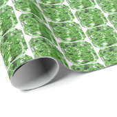 Cadeau Papier Motif Diamant Vert (Coin rond)