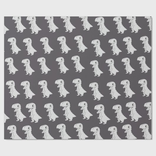 Cadeau Papier Motif Dinosaure (Plat)