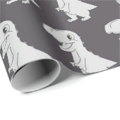 Cadeau Papier Motif Dinosaure (Coin rond)