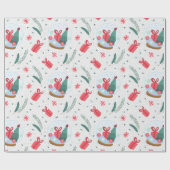 Cadeau Papier Motif du Globe des neiges d'hiver (Plat)