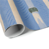 CADEAU PAPIER MOTIF EN BOIS JAPONAIS (Coin rond)