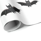 Cadeau Papier Motif Halloween Bats (Coin rond)