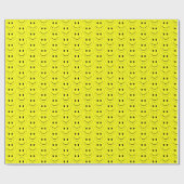 Cadeau Papier Motif Jaune Jaune Visage Jaune (Plat)