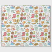 Cadeau Papier Motif Kawaii (Plat)