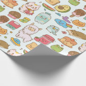 Cadeau Papier Motif Kawaii (Coin)