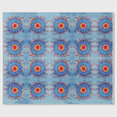 Cadeau Papier Motif Mandala bleu (Plat)