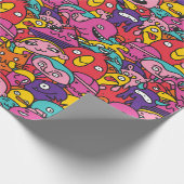 Cadeau Papier Motif Monster mignon (Coin)