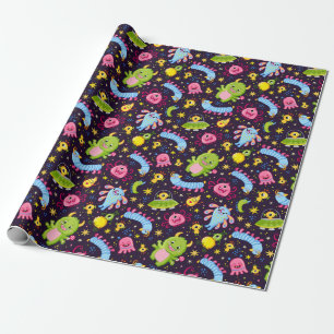 Cadeau Papier Motif Monster mignon