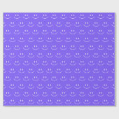 Cadeau Papier Motif Neon Blue Smile (Plat)