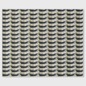 Cadeau papier motif noir (Plat)