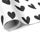 Cadeau Papier Motif noir blanc (Coin rond)